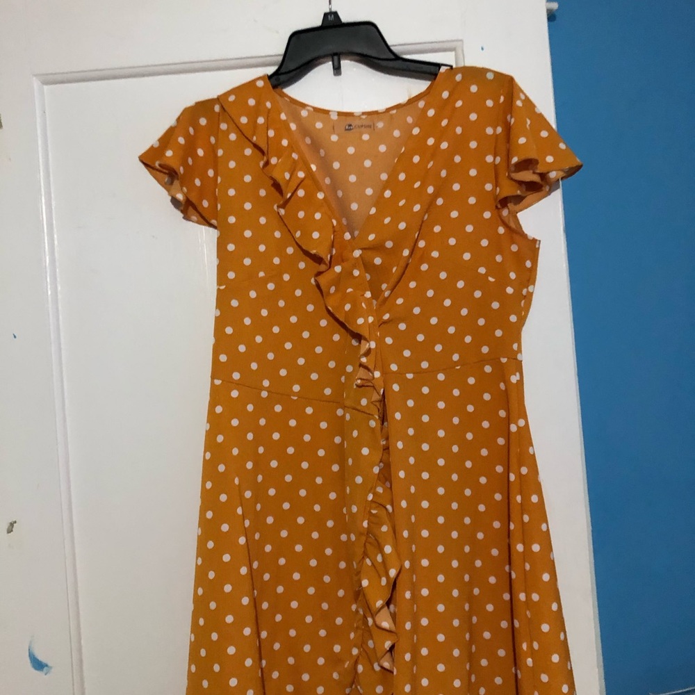 Yellow Polka dot Dress